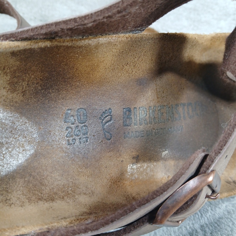 Birkenstock Sandals Women's 9 Men's 7 Gizeh Thong Mocha Brown Birko-Flor - Picture 7 of 9